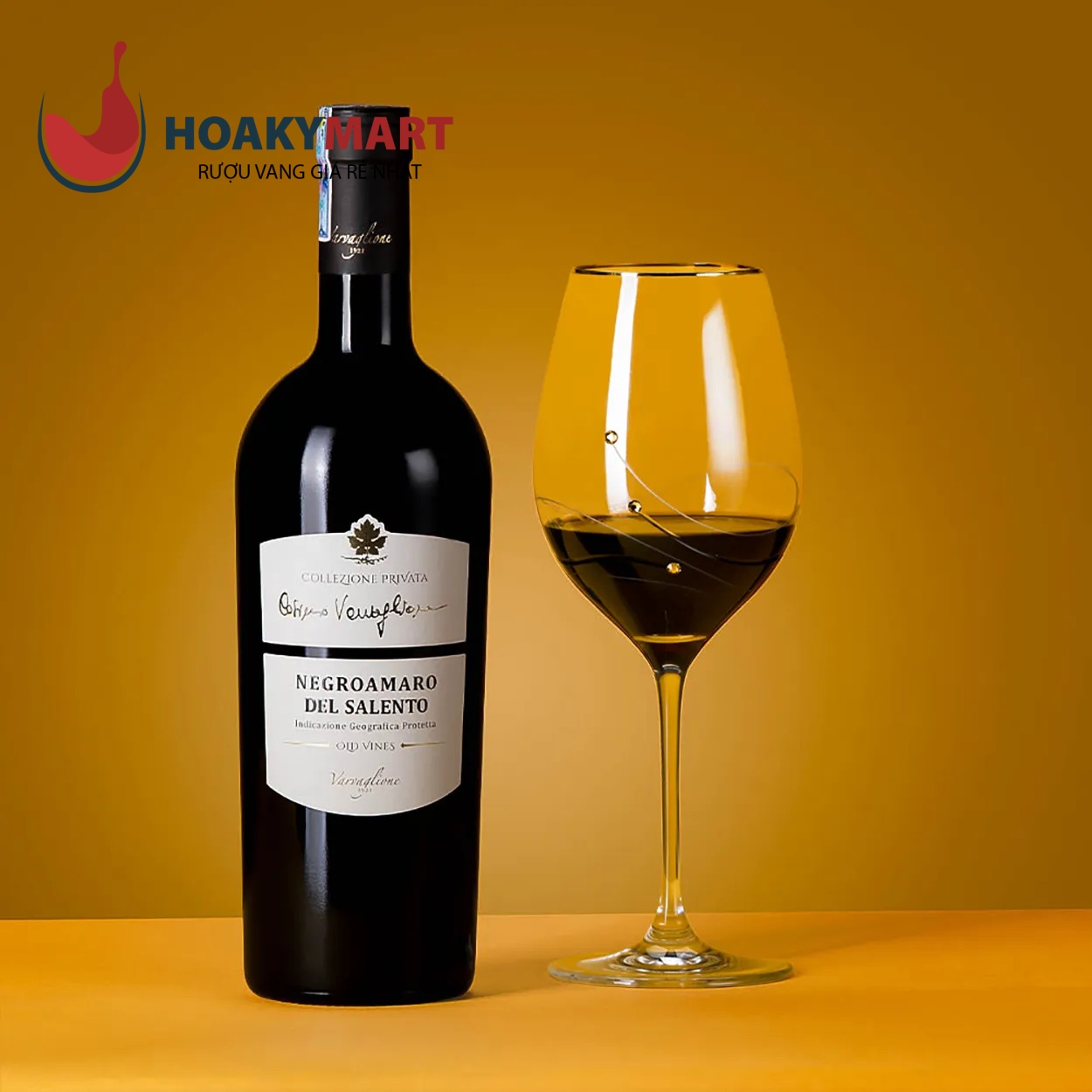VANG COSIMO VARVAGLIONE COLLEZIONE PRIVATA NEGROAMARO 15 ĐỘ
