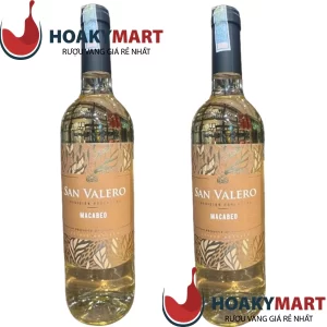 RƯỢU VANG TRẮNG SAN VALERO MACABEO =>SIÊU RẺ