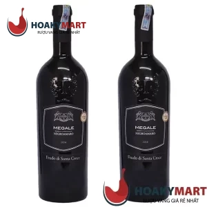 VANG Ý MEGALE NEGROAMARO 14 ĐỘ NHÃN ĐEN CỰC RẺ