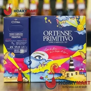 RƯỢU VANG BỊCH ORTENSE PRIMITIVO 2,25L =>RẺ NHẤT