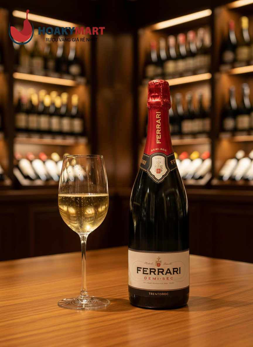 RƯỢU VANG SPARKLING FERRARI DEMI SEC TRENTODOC