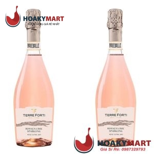 VANG HỒNG Ý TERRE FORTI NOVEBOLLE ROSÉ SPARKLING EXTRA DRY ROMAGNA