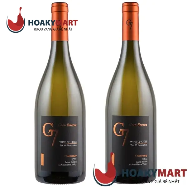 VANG CHILE G7 GRAN RESERVA CHARDONNAY CỰC RẺ