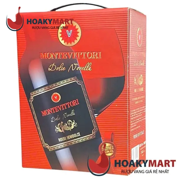 VANG BỊCH NGỌT Ý MONTEVITTORI 3L RẺ NHẤT