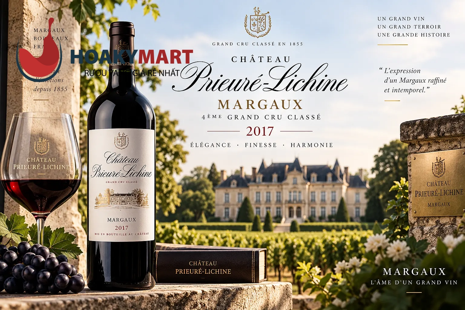 VANG PHÁP CHÂTEAU PRIEURÉ-LICHINE MARGAUX 2017 - Ảnh 2