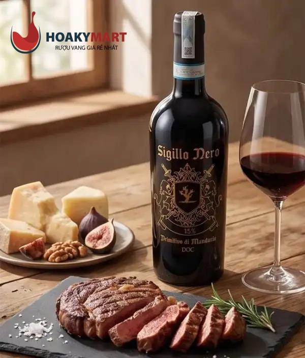 VANG Ý SIGILLO NERO PRIMITIVO DI MANDURIA GIÁ TỐT