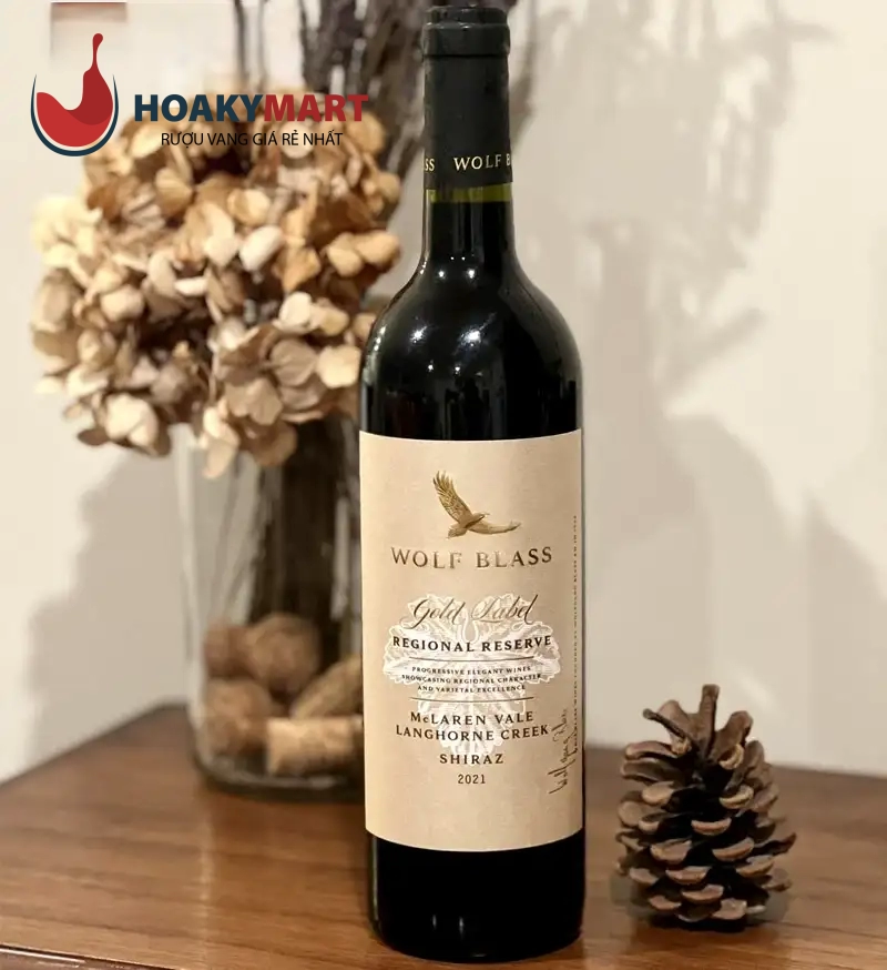 VANG ÚC WOLF BLASS GOLD LABEL SHIRAZ SIÊU TỐT