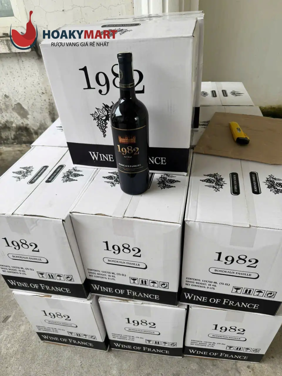 VANG PHÁP 1982 BORDEAUX FAMILIES (ĐỎ TRẮNG) RẺ NHẤT