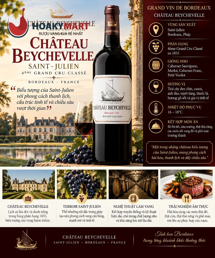 RƯỢU VANG PHÁP CHÂTEAU BEYCHEVELLE SAINT-JULIEN