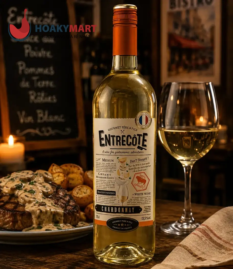VANG TRẮNG PHÁP ENTRECOTE CHARDONNAY GIÁ TỐT