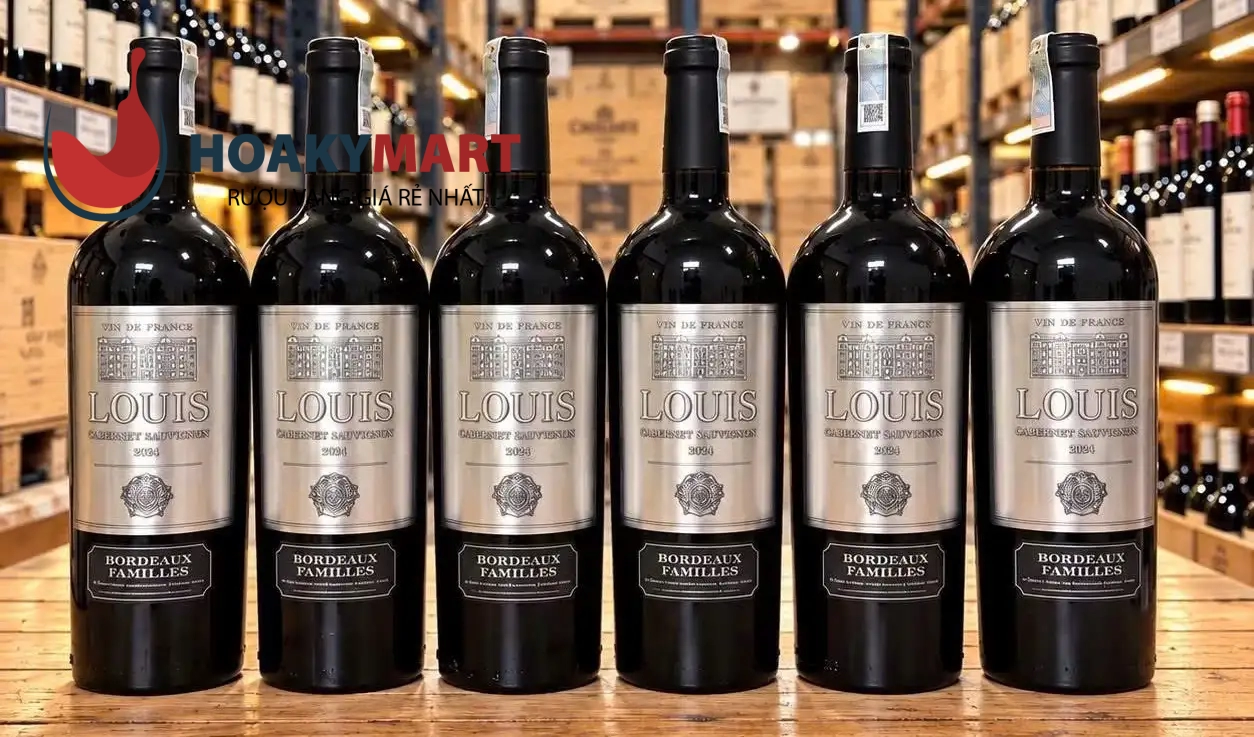 VANG PHÁP LOUIS BORDEAUX FAMILIES NHÃN BẠC GIÁ TỐT