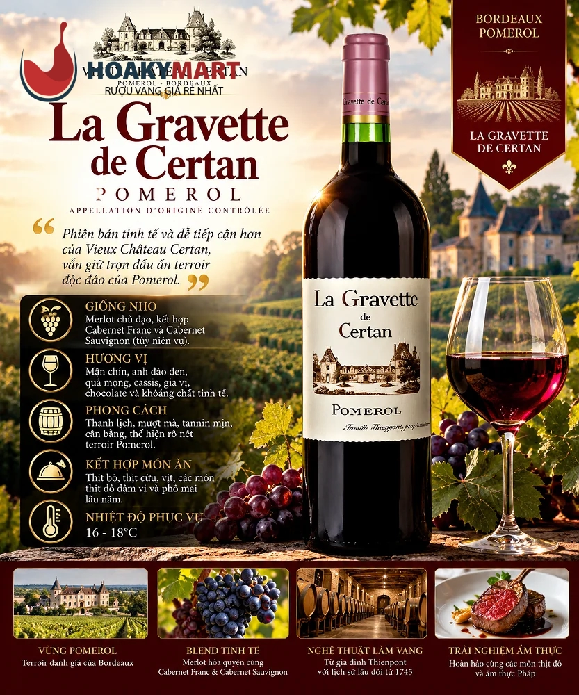 RƯỢU VANG LA GRAVETTE DE CERTAN POMEROL GIÁ TỐT