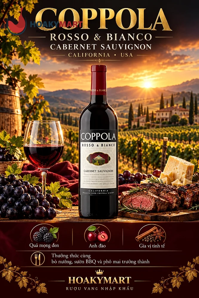 VANG MỸ COPPOLA ROSSO & BIANCO CABERNET SAUVIGNON