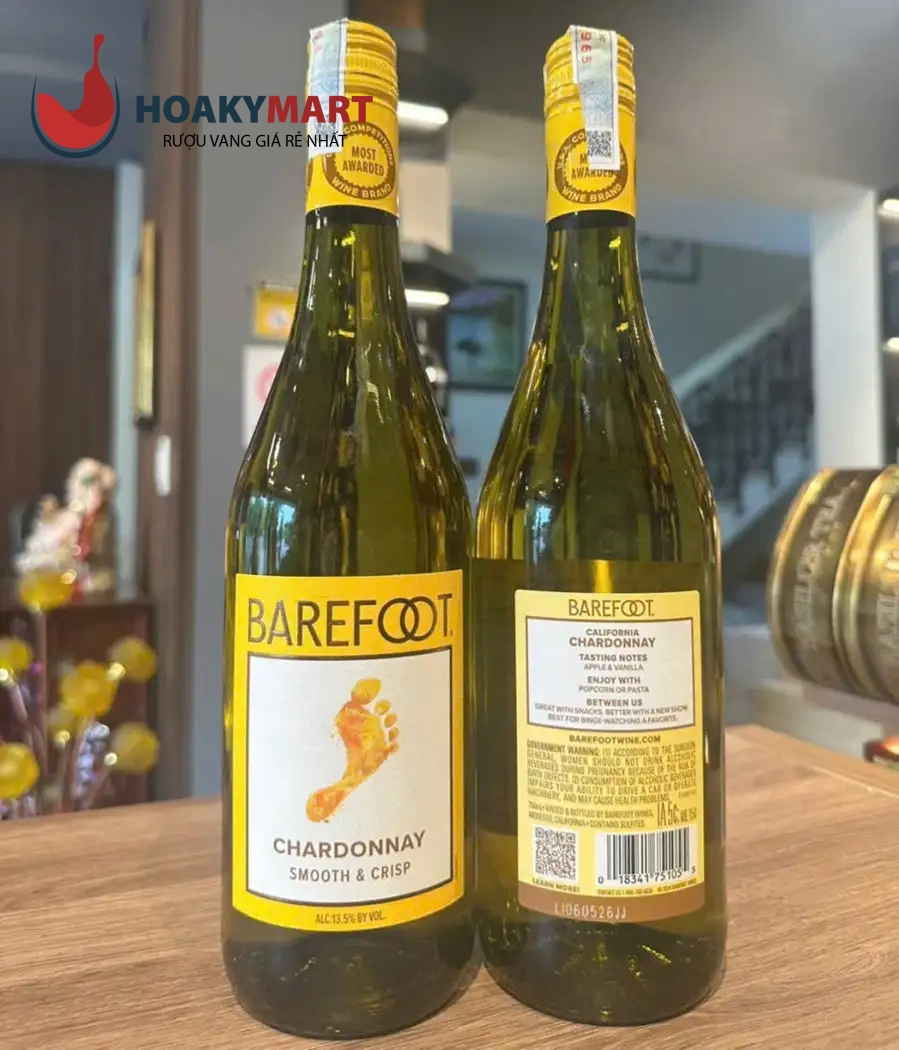 BÁN RƯỢU VANG MỸ BAREFOOT ĐỎ TRẮNG RẺ NHẤT