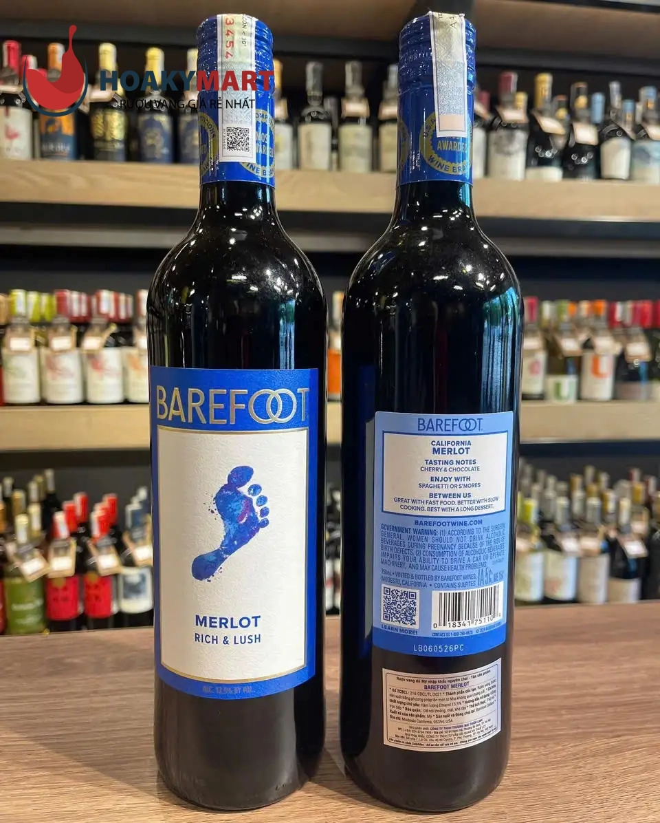BÁN RƯỢU VANG MỸ BAREFOOT ĐỎ TRẮNG RẺ NHẤT