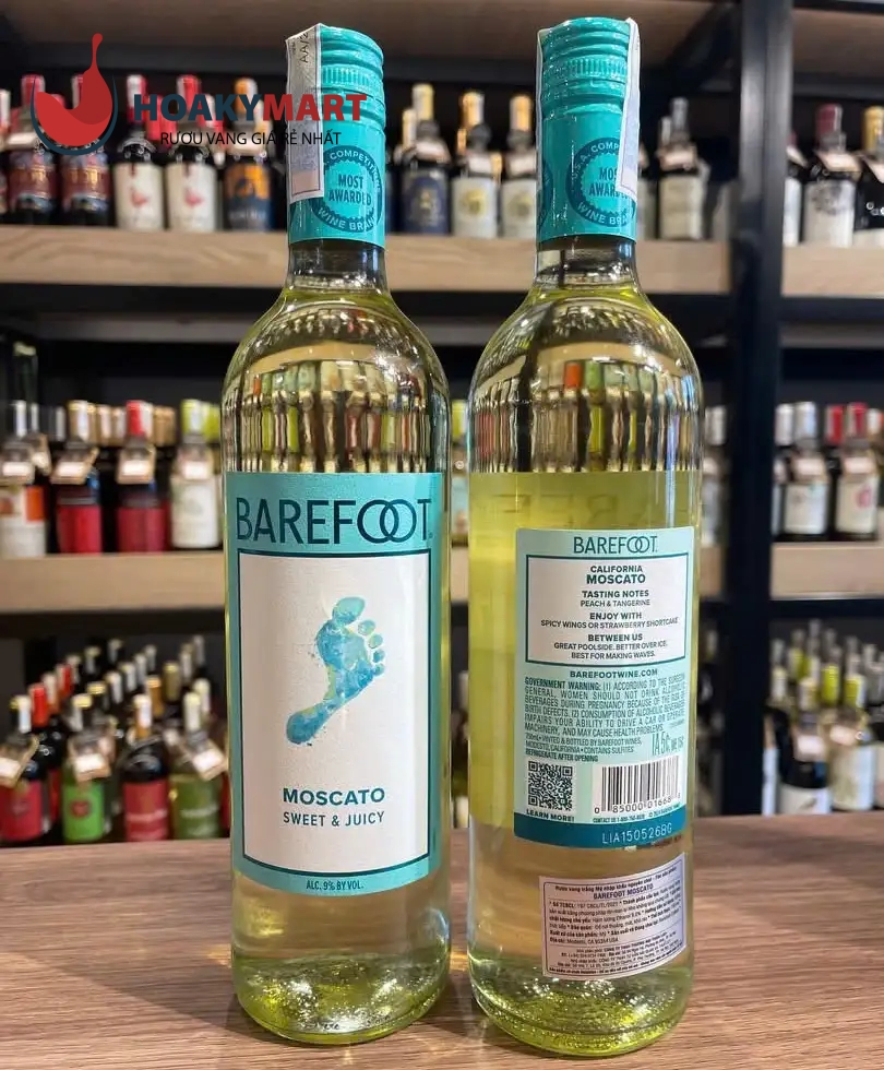 RƯỢU VANG NGỌT BAREFOOT MOSCATO GIÁ RẺ NGON