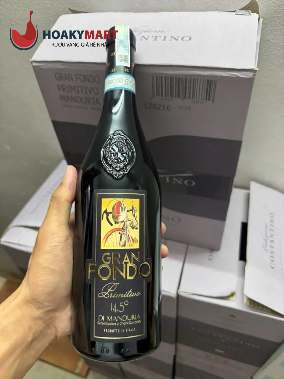 VANG Ý GRAN FONDO PRIMITIVO DI MANDURIA RẺ TỐT