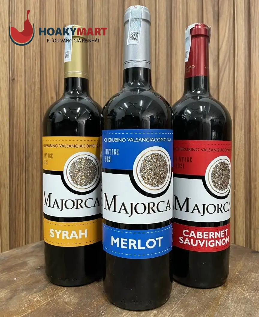 RƯỢU VANG MAJORCA MERLOT NHÃN XANH GIÁ TỐT