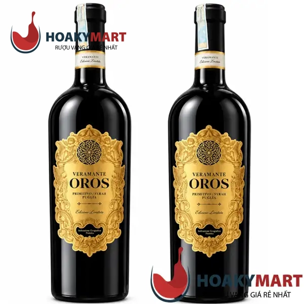 VANG Ý VERAMANTE OROS PRIMITIVO SYRAH NHÃN VÀNG