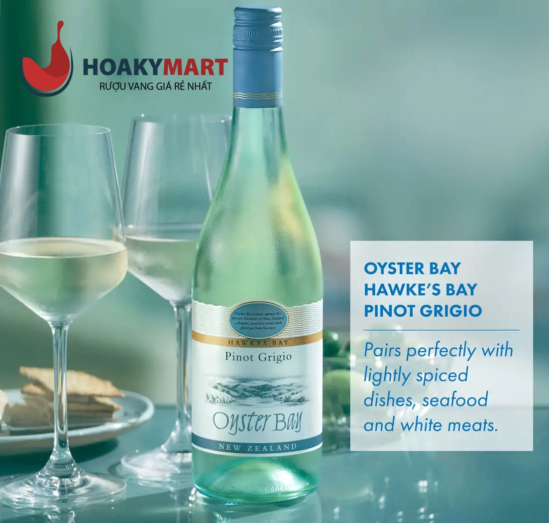 VANG TRẮNG OYSTER BAY PINOT GRIGIO GIÁ SIÊU TỐT